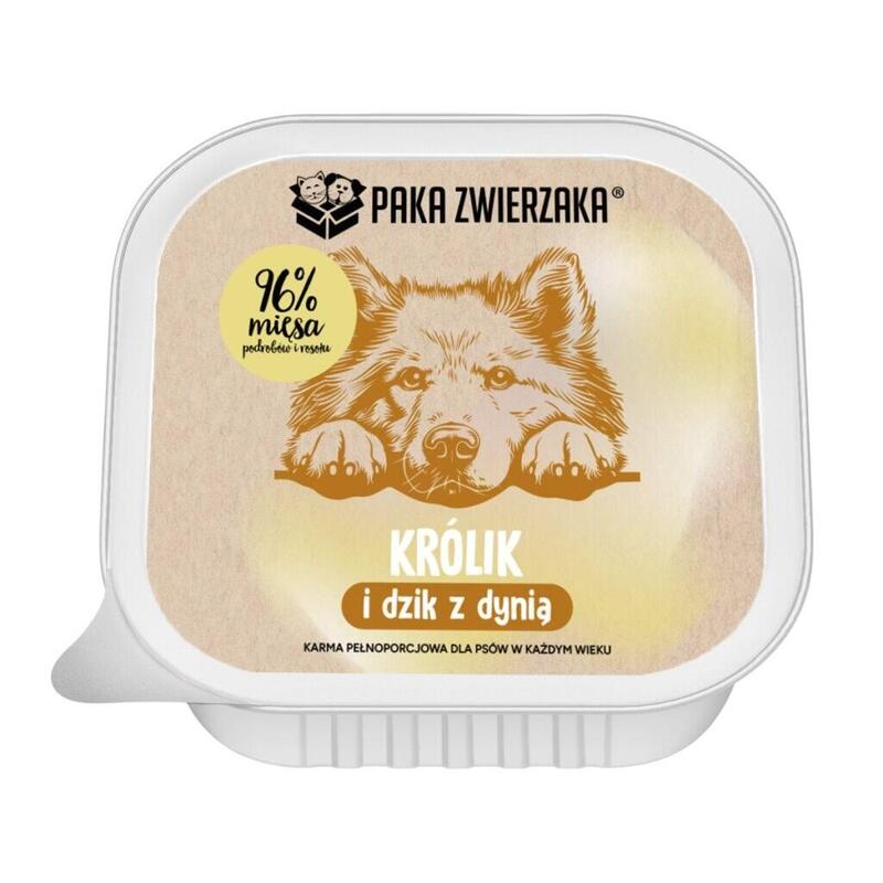 Paka Zwierzaka Rabbit And Boar With Pumpkin - Comida Húmeda Para Perros - 150g