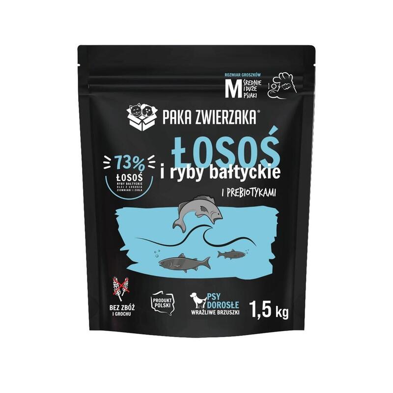 Paka Zwierzaka Salmon With Baltic Fish M - Alimento Seco Para Perros - 1,5kg