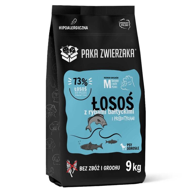 Paka Zwierzaka Salmon With Baltic Fish M - Alimento Seco Para Perros - 9kg