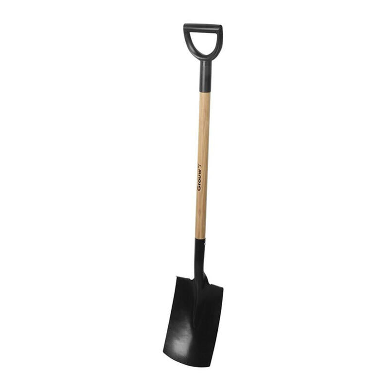 Pala Plana Para Jardin. Mango De Madera Y Acero De Carbono 114cm Grown