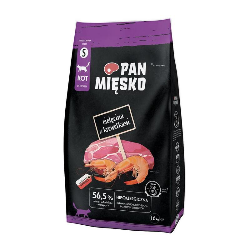 Pan Miesko Cielecina Z Krewetkami Sucha Karma Dla Kota Chrupki S 1,6kg