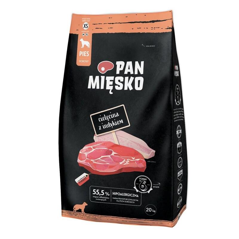 Pan Miesko Veal With Turkey Xs Alimento Seco Para Perros - 20kg