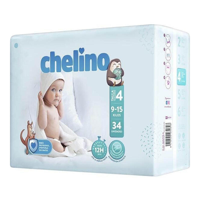 Pañal Chelino T4 9-15 Kg 34 Uds