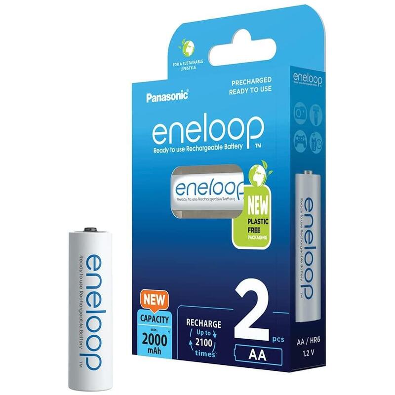 Panasonic Batería Recargable Nimh, Mignon, Aa, Hr06, 1.2v/2000mah Paquete 2 Unidades