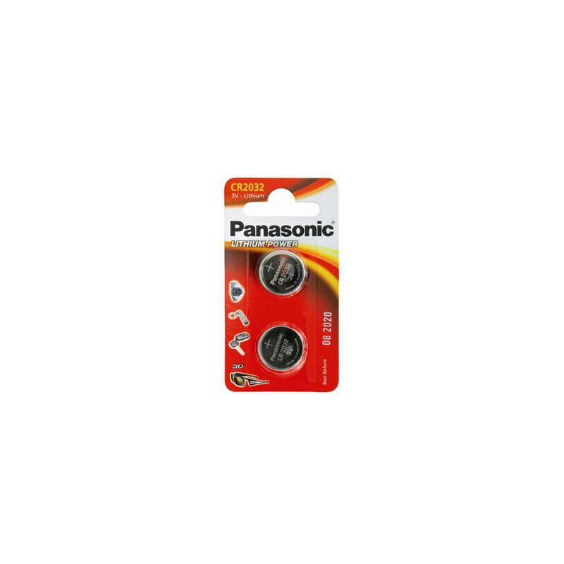 Panasonic Pila De Botón De Litio Cr2032 3v Blister (2-Pack) Cr-2032el/2b