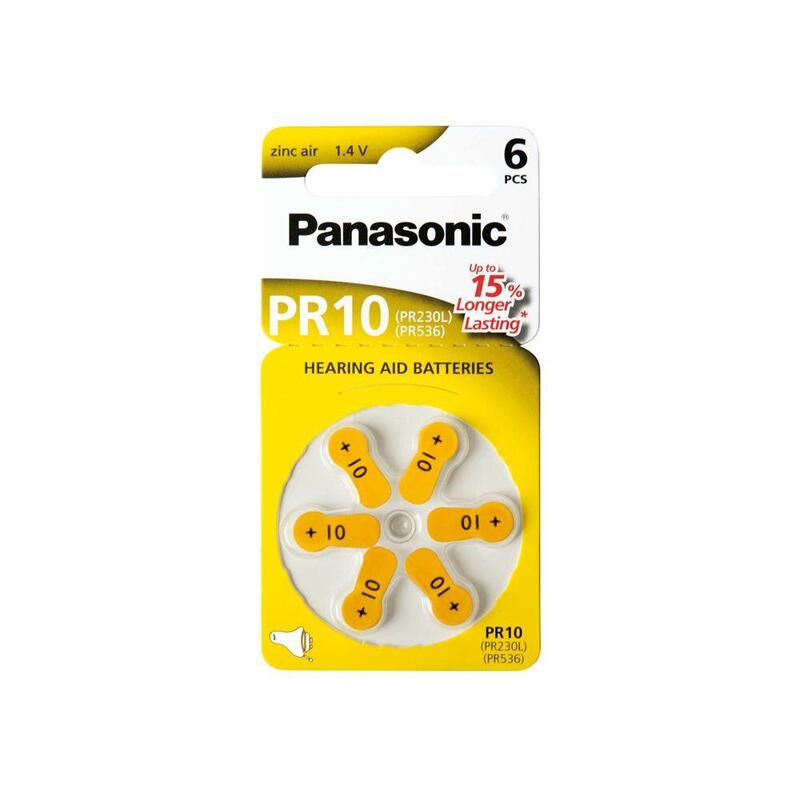 Panasonic Zinc Air Pr-10l/6lb, Batería 6 Piezas, Pr-10 Pr-10l/6lb