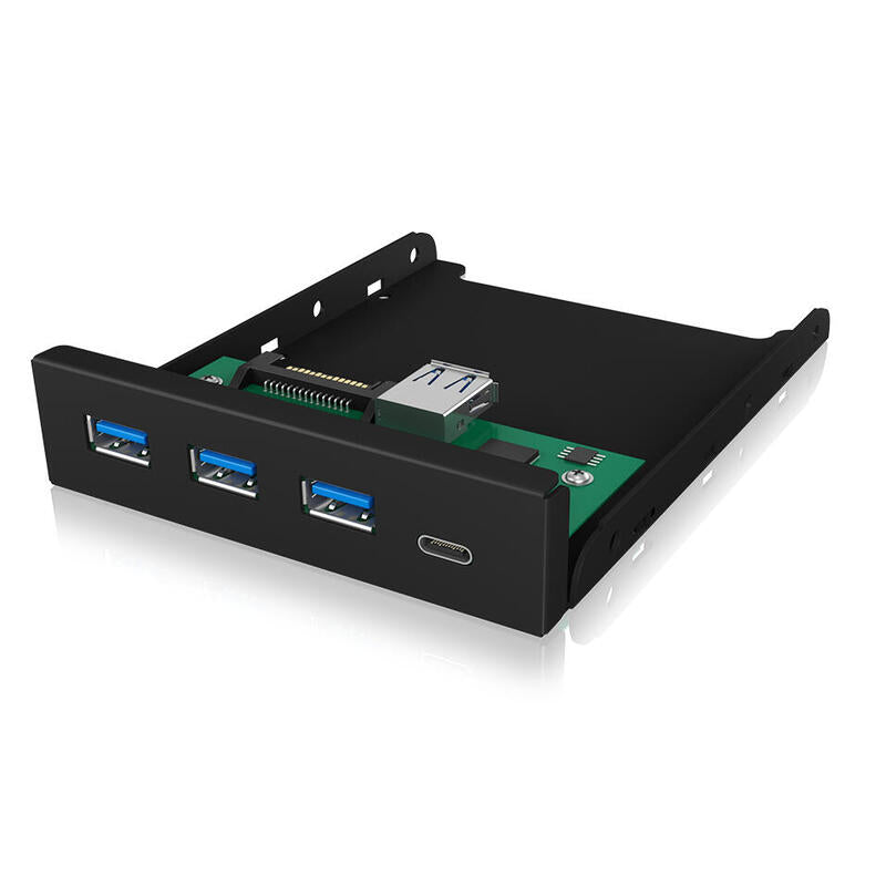 Panel Frontal Icy Box Ib-Hub1418-I3 5000 Mbit/S Negro