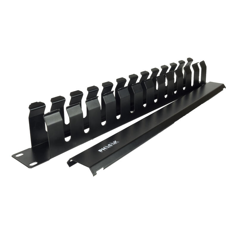 Panel Guía Cables Con Tapa Para Rack 19' Phasak Pa 5095 Altura 1u