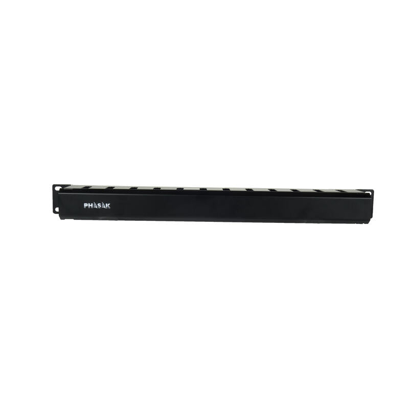 Panel Guía Cables Con Tapa Para Rack 19' Phasak Pa 5095 Altura 1u