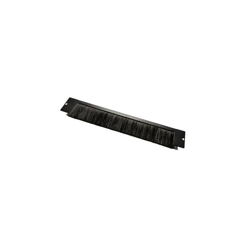 Panel Guiacables Superior/Inferior Para Racks Con Cepillo Color Negro