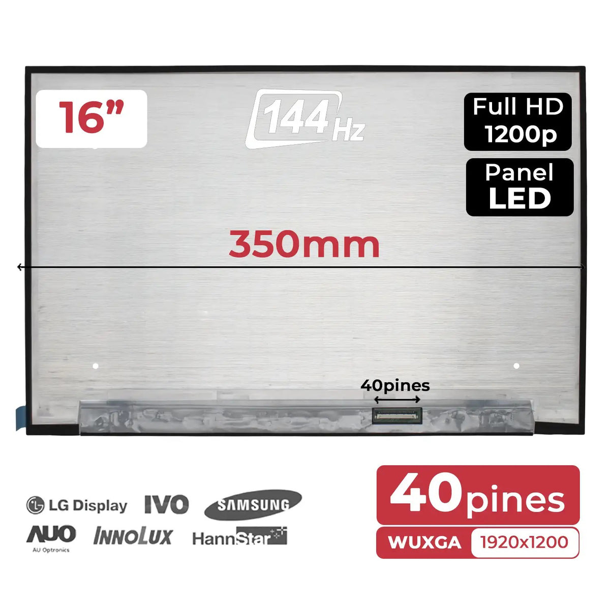 Pantalla Led De 16" Para Asus Vivobook Pro16 K6602 | N160Jme-Gtk Fhd