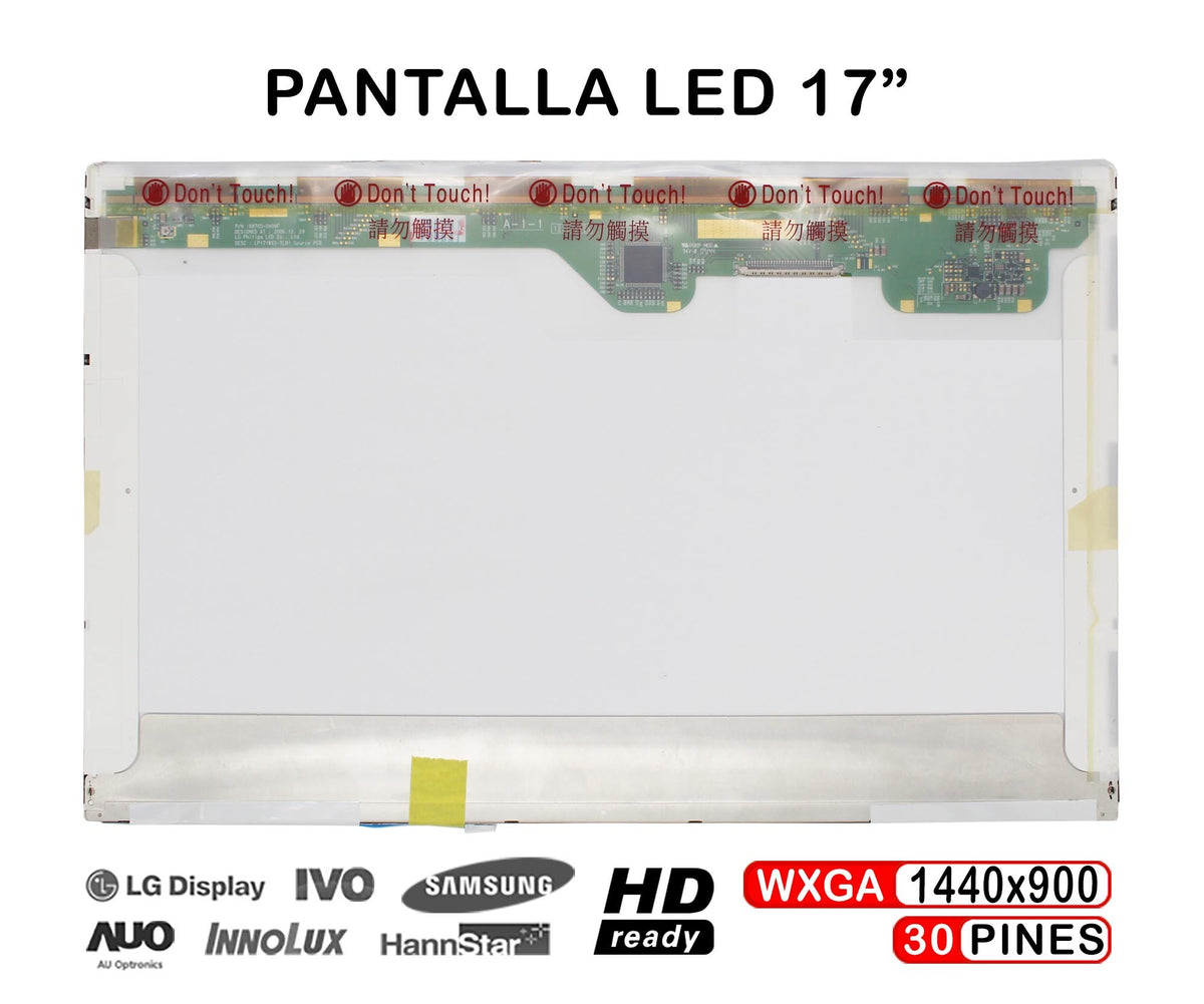 Pantalla Lcd De 17" Para Portátil Lp171W01 Lp171Wp4 Lp171Wx2 Ltn170X2-L02 N170C2-L02 B170Pw06