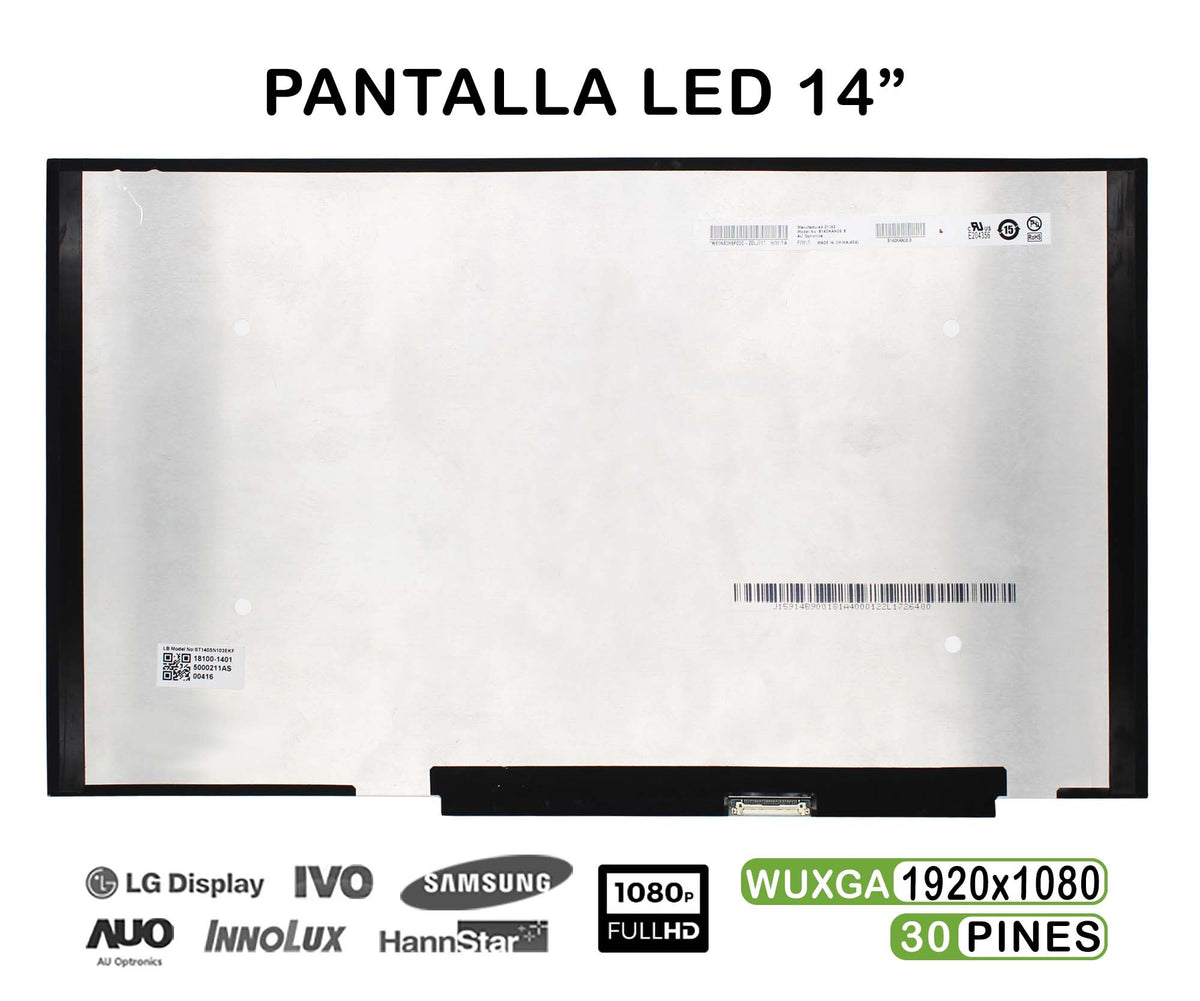 Pantalla Led De 14" Para Portátil B140Han06.8 B140Han06.B