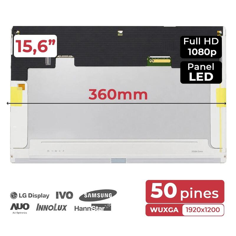 Pantalla Led 15.6" 1920x1200 Fhd Para Portátil Lp156wf3 Slb2 50 Pines Lvds