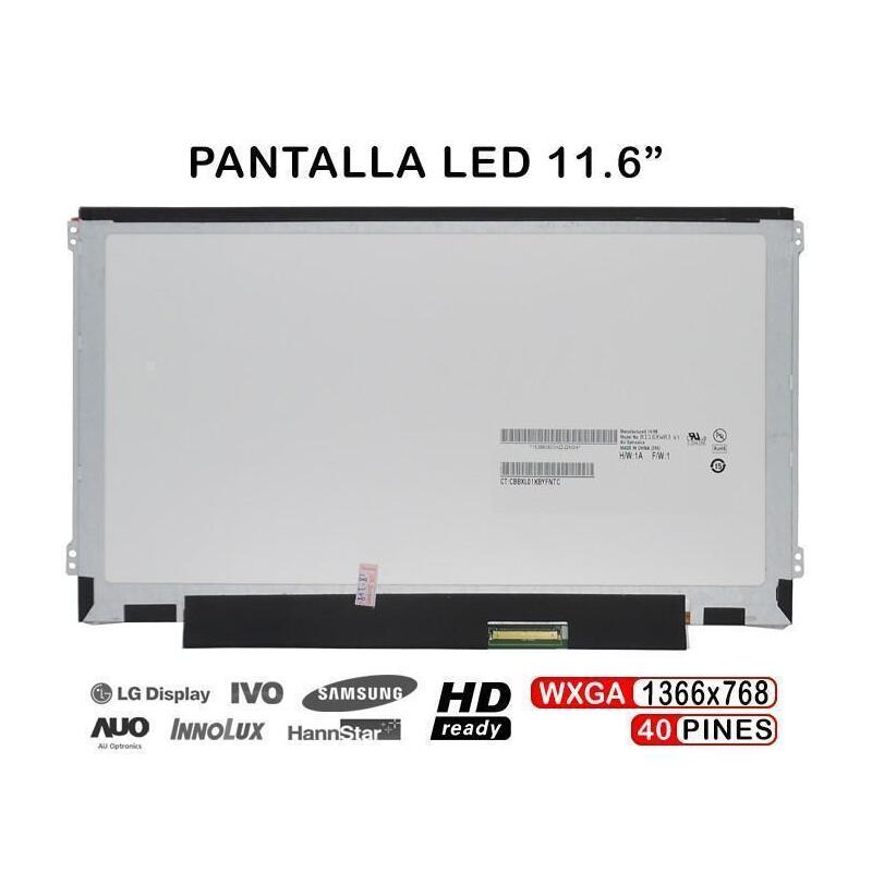 Pantalla Led De 11,6" Para Portátil Lp116wh2 Tlc1 N116bge-L41 Rev. C1