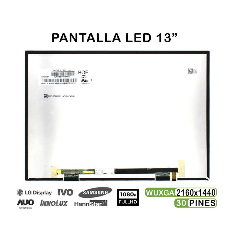 Pantalla Led De 13" Para Portátil P130zfa Ba1 2160x1440 30 Pines