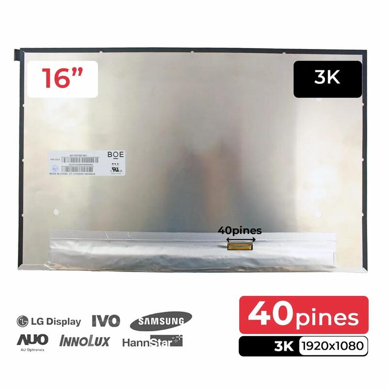 Pantalla Led De 16" Para Portátil Dell Inspiron P107f001 Ne160f8m N61
