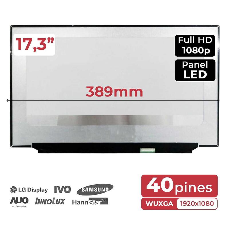 Pantalla Led De 17.3" Para Portátil N173hce G33 Rev.B1 Lp173wfg Spb1 165hz Fhd 40 Pines