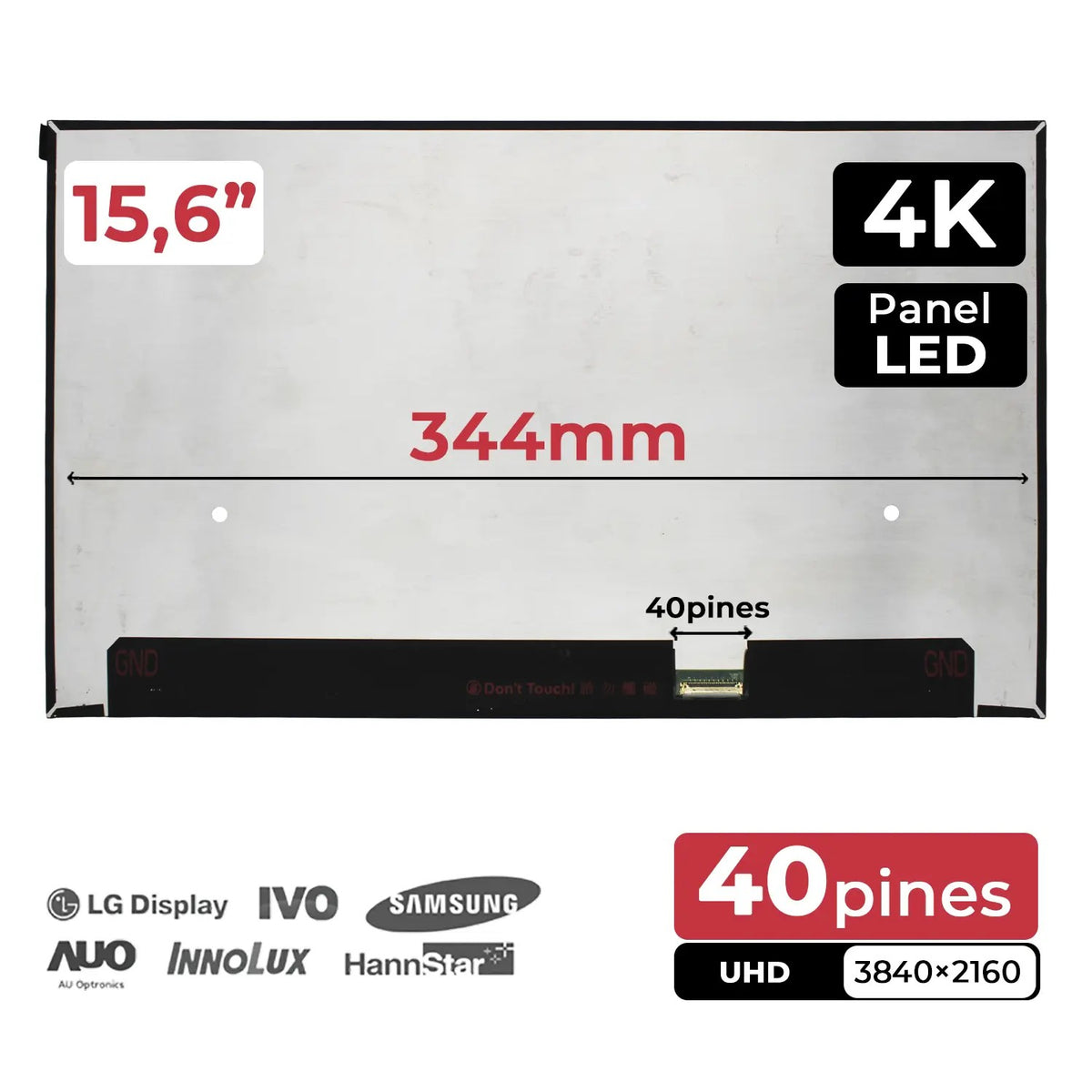 Pantalla Led De 15.6" Para Dell Latitude 7520 5531 Ne156Qum-N69 Uhd
