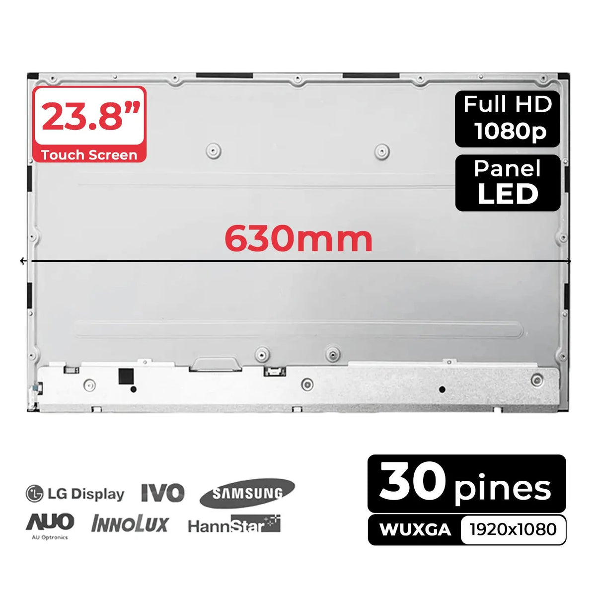 Pantalla Led De 23.8" Para Msi All In One Am242Tp-802Es Series Mv238Fhm-K10 30 Pines Tactil