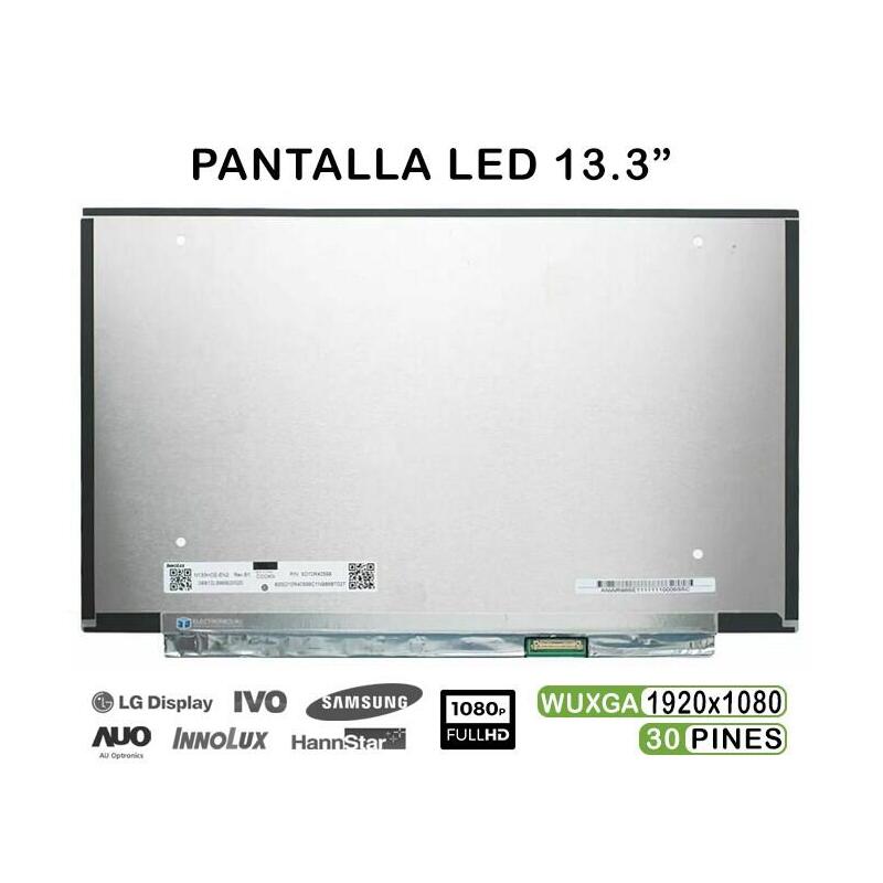 Pantalla Para Portatil N133hce-Eaa Hp Elitebook 830 G6 Rev C4 13,3" Fhd 1920*1080 Ips 30 Pines Edp Inferior Derecha Sin Brackets Nueva 1 Año De Garantia