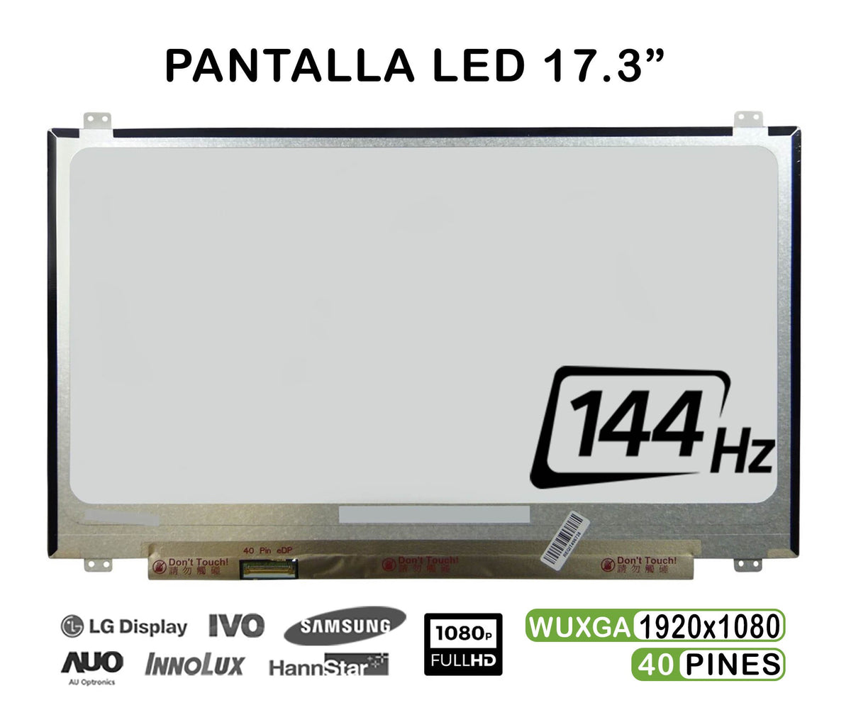 Pantalla Led De 17.3" Para Portátil B173Han03.1 144Hz 40 Pines 1920X1080
