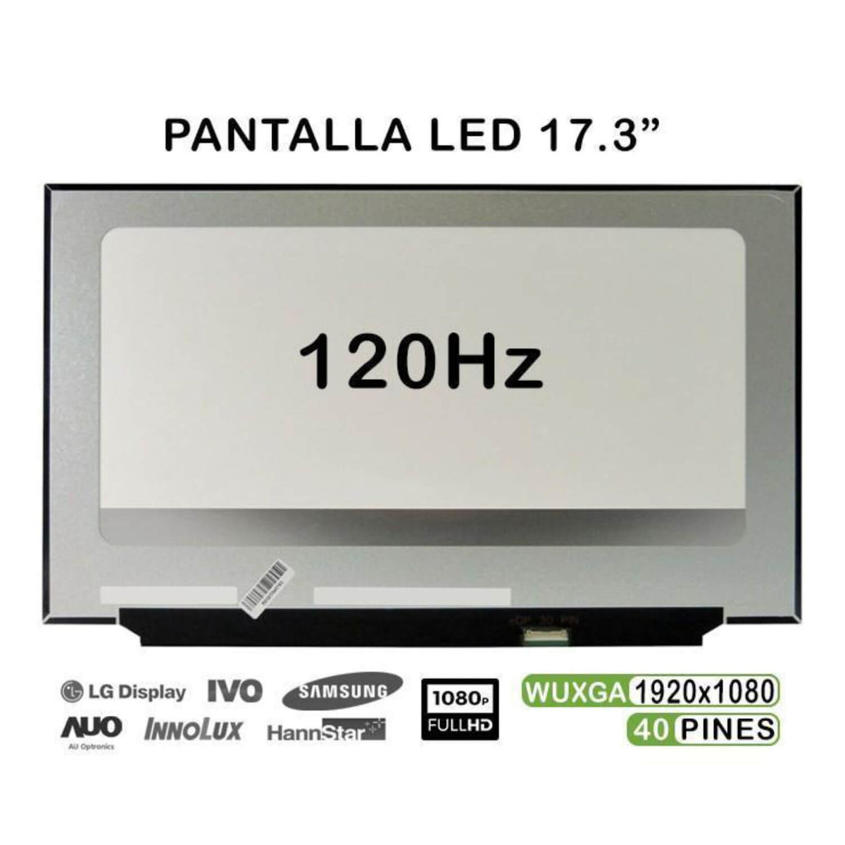 Pantalla Led De 17.3" Para Portátil B173Han04.7 1920X1080 120Hz 40 Pines