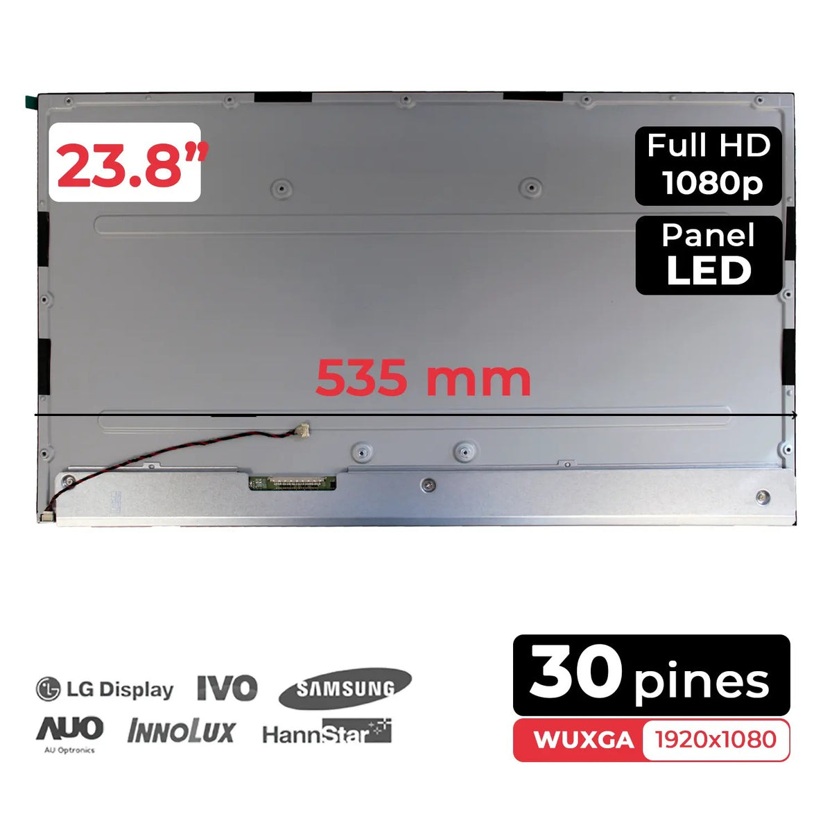 Pantalla Led De 23.8" Para Portátil Hp Aio Eliteone 800 G3 Series Ltm238Hl06