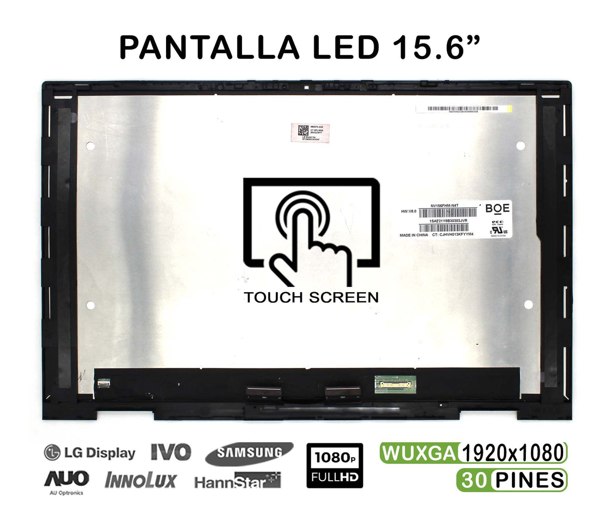 Pantalla Táctil Led De 15.6" Para Portátil Hp Envy X360 15-Ew 15-Ey 15Z-Ey Con Marco