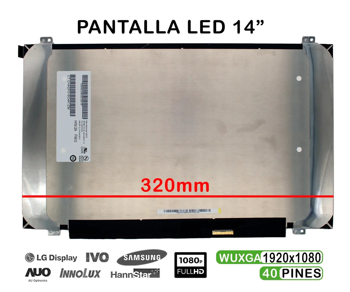 Pantalla Para Portátil Lenovo Thinkpad A475 20Kl 20Km A485 20Mu 20Mv Series