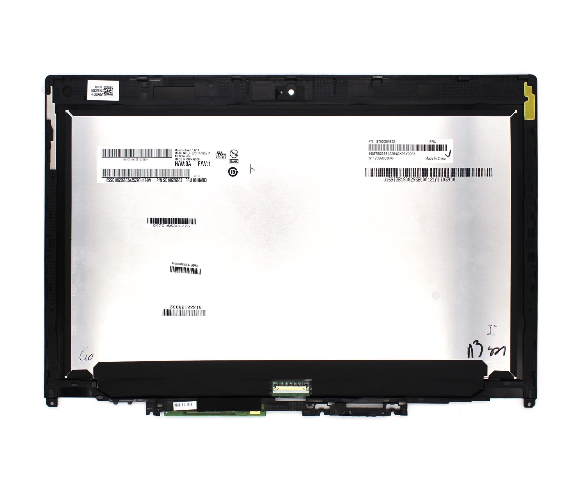 Pantalla Táctil Led De 12.5" Para Portátil Lenovo Thinkpad Yoga 260 Fhd 30 Pines