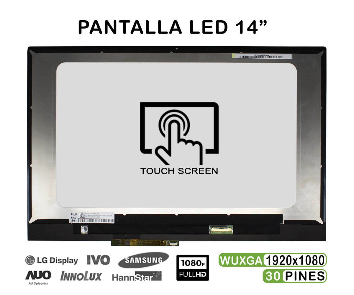 Pantalla Led Táctil De 14" Para Portátil Lenovo Yoga 530-14Ikb 81Ek