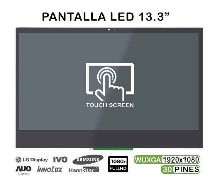 Pantalla Con Táctil De 13.3" Para Portátil Lenovo Yoga 720-13Ikb Fhd M133Nwf4 R0