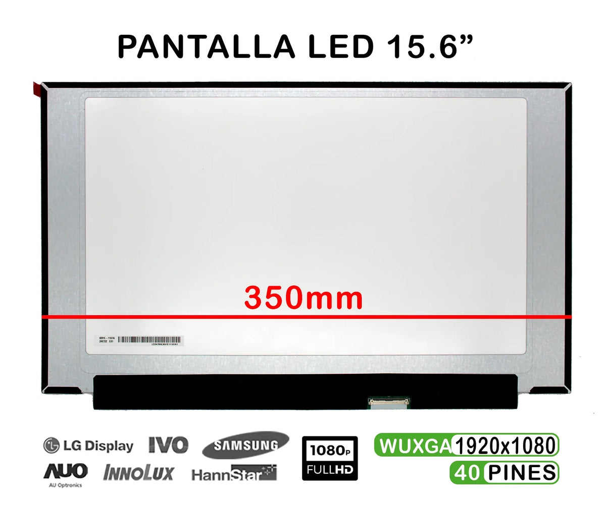 Pantalla Led De 15.6" Para Portátil Lp156Wfj-Spb1 Fhd 40 Pines