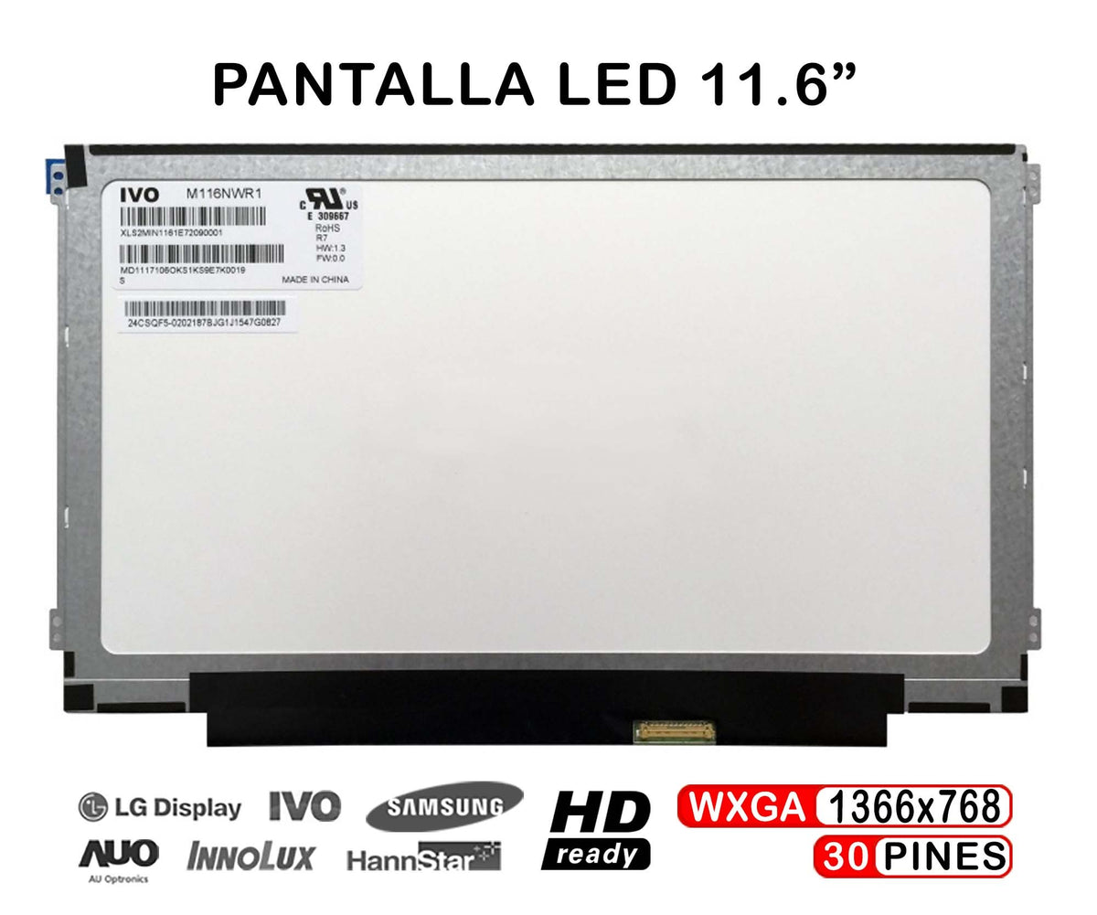 Pantalla Led De 11.6" Para Portátil M116Nwr1 M116Nwr1 R7