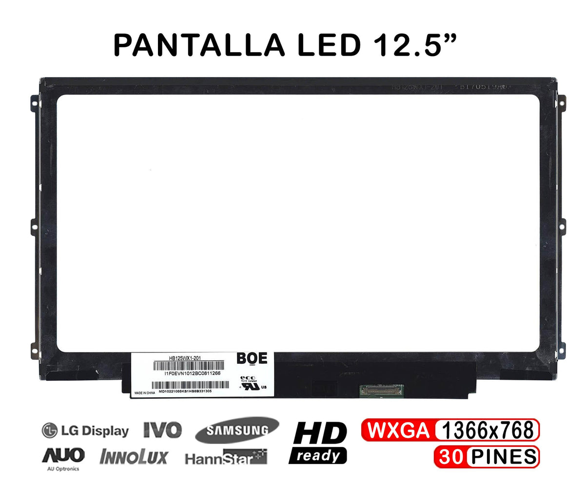 Pantalla Led De 12.5" Portátil Dell Latitude E7240 Hb125Wx1-100
