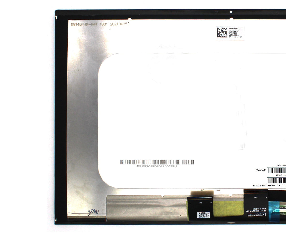 Pantalla Led Táctil 14" Para Portátil Hp Pavilion X360 14M-By Fhd Sin Marco De Plástico + Cristal Frontal