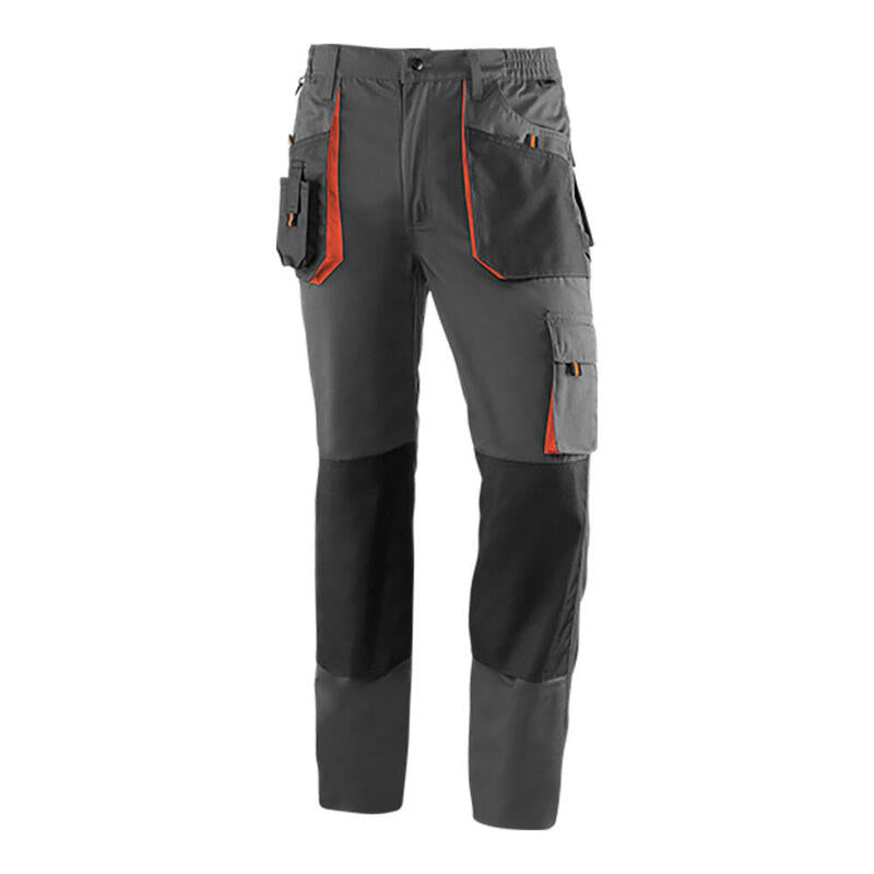 Pantalón Largo Top Range Gris/Negro/Naranja.Talla L. Juba