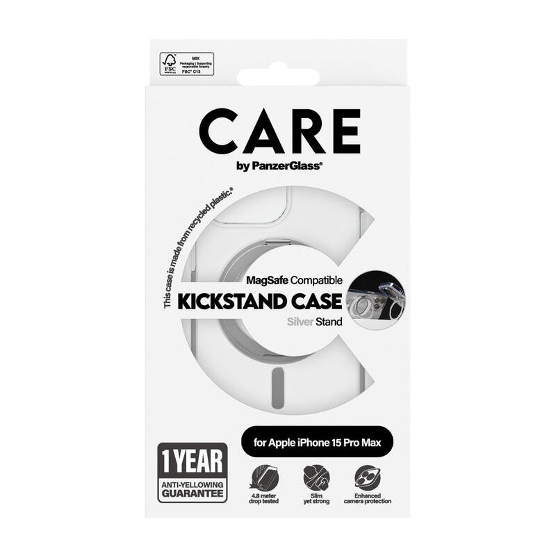 Panzerglass Care Feature Kickstand Iphone 15 Pro Max Silbe