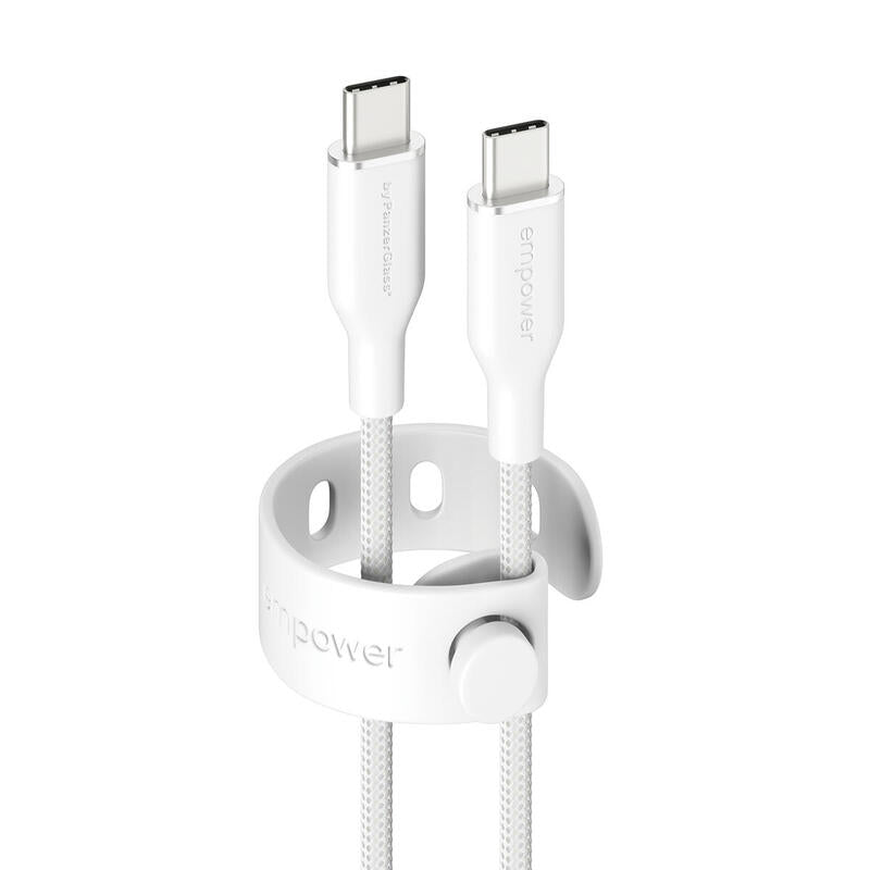 Panzerglass Empower Racing 60w Usb-C To Usb-C Cable Usb 2.0 2m Silver Blanco