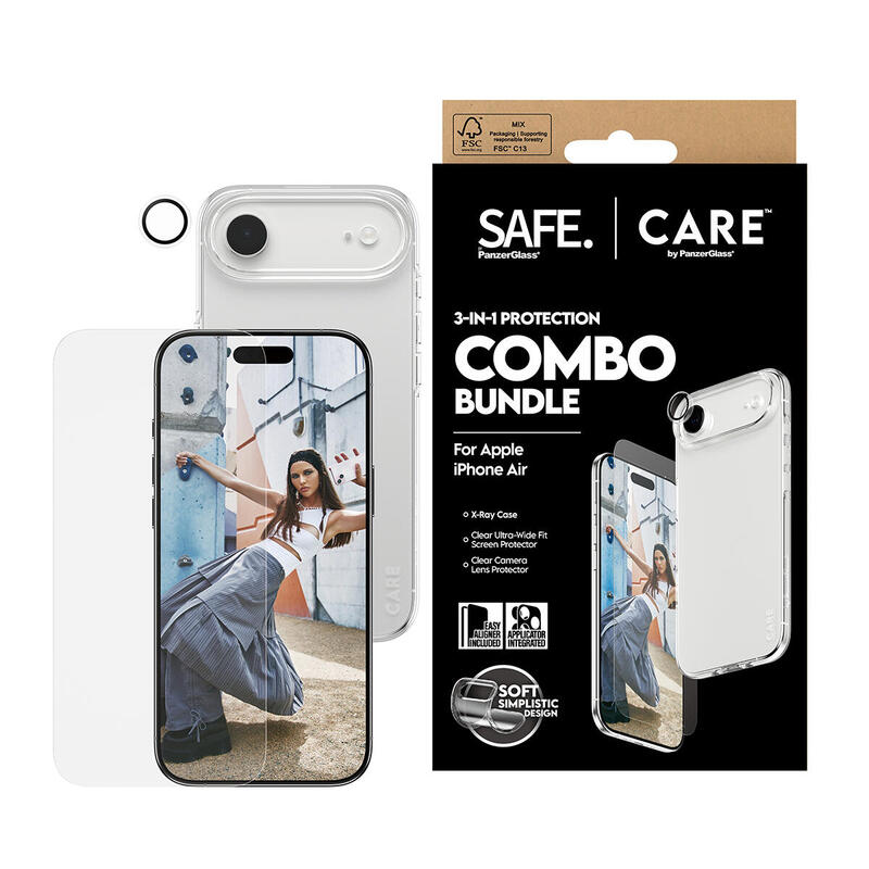 Panzerglass Safe. Care 3-In-1 Fashionable Combo Hndle Iphone 17 Air