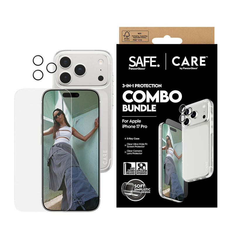 Panzerglass Safe. Care 3-In-1 Fashionable Combo Hndle Iphone 17 Pro