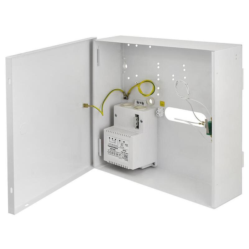 Paradox Caja-P Caja Pequeña Para Central Paradox. Transformador 20va. Salida 16v/1.2a, 18v/1a. 250x250x80 Mm