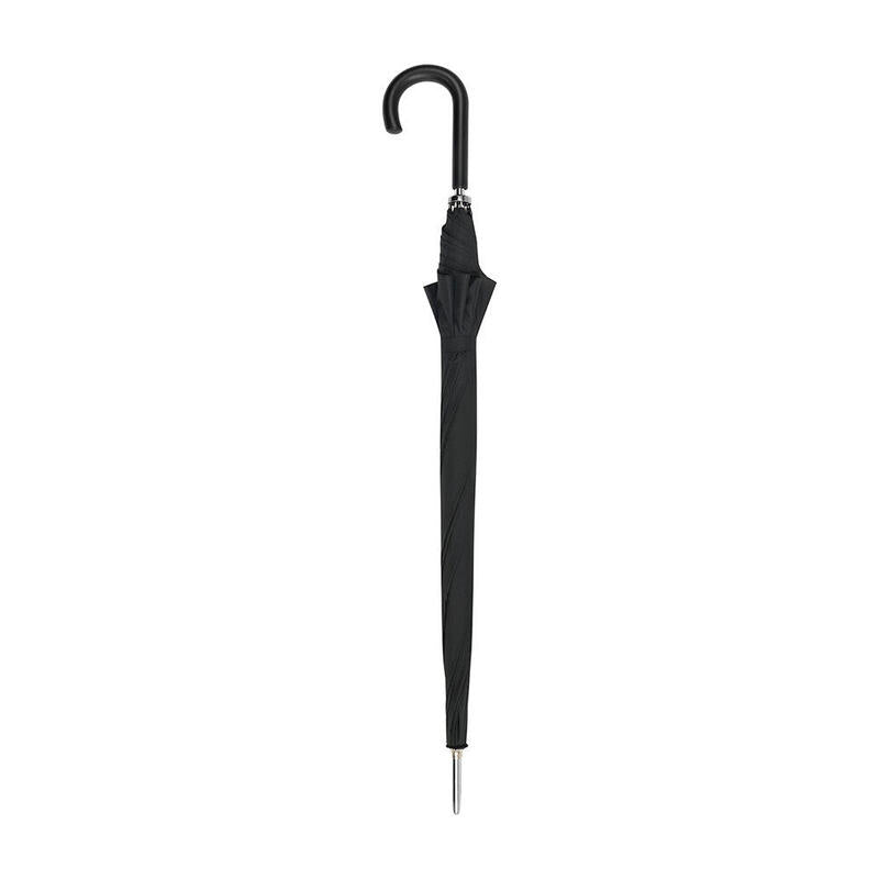 Paraguas Automático Golf 8 Varillas Ø75cm Puño Curvo Negro Clima
