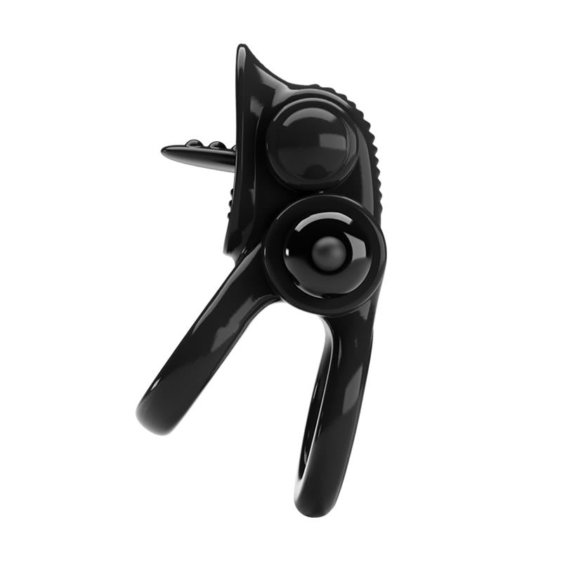 Pretty Love - Passionate Ring Doble Anillo Vibrador + Estimulador Clítoris Negro