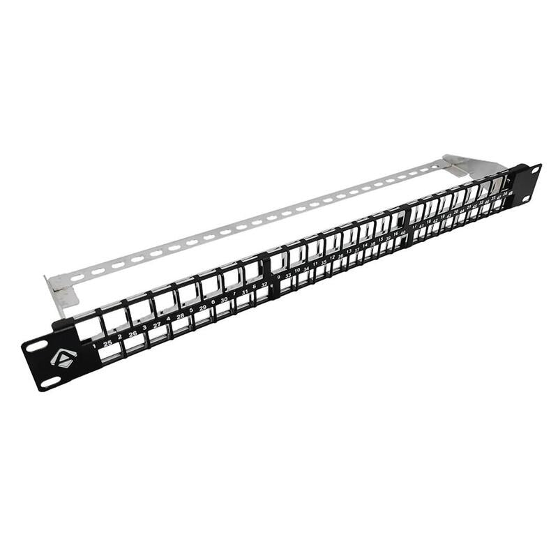 Patch Panel 19" Alantec Modularny 48 Portów 1u Z Podpora Niewyposazony