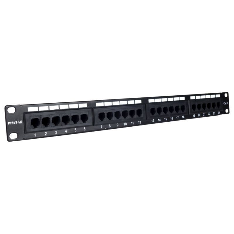 Patch Panel Phasak Pu 2956 24 Puertos Cat.6 Altura 1u