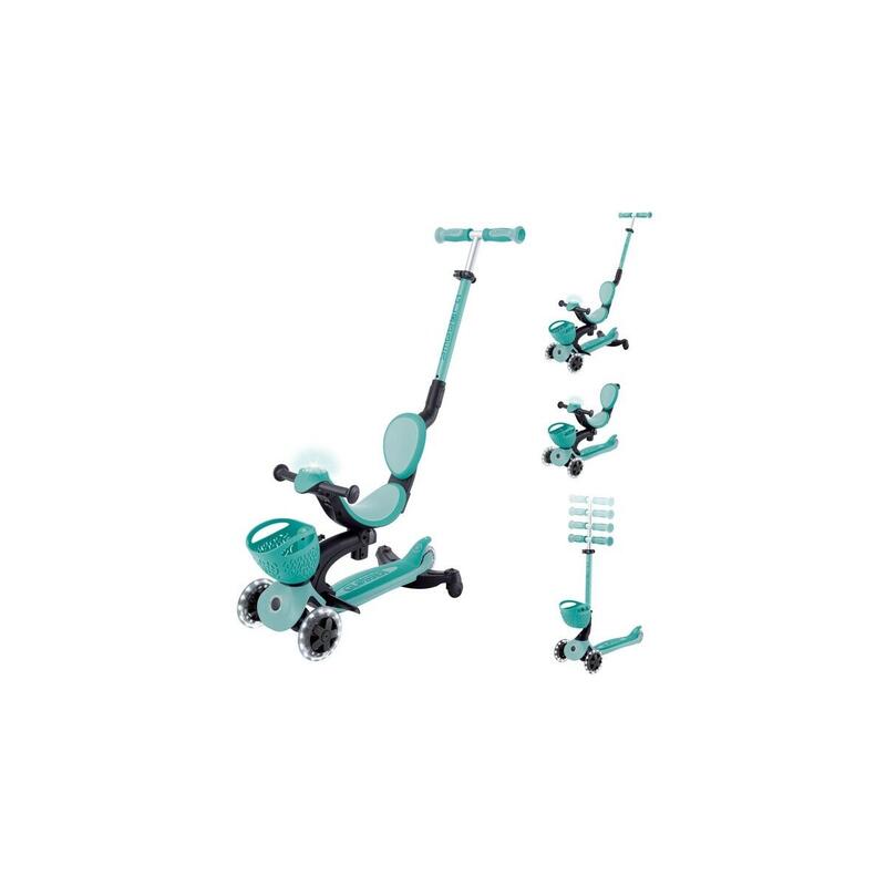 Luces De Bebé De Globber Para Llevar 360, Scooter Mint/Dark Green 844-206
