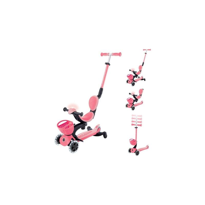 Patinete Globber Go-Up Baby Lights 360 (Rosa) 844-210