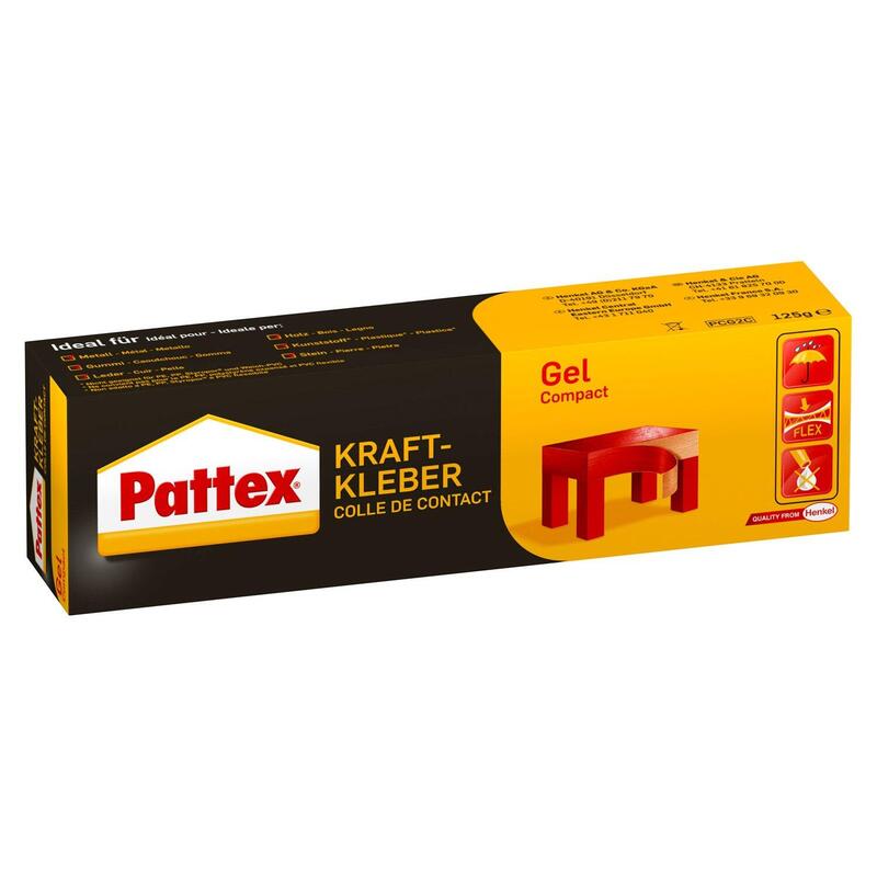 Pattex Kraftkleber Compact, Kontaktkleber, Gel, Tube, 125g